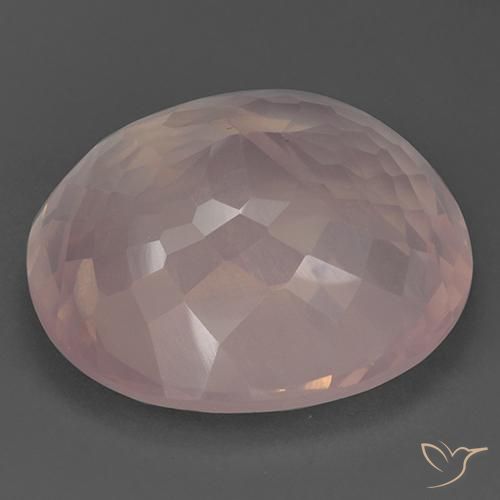 Quartzo Rosa Luz rosa Natural 99.32ct, oval, Transparente