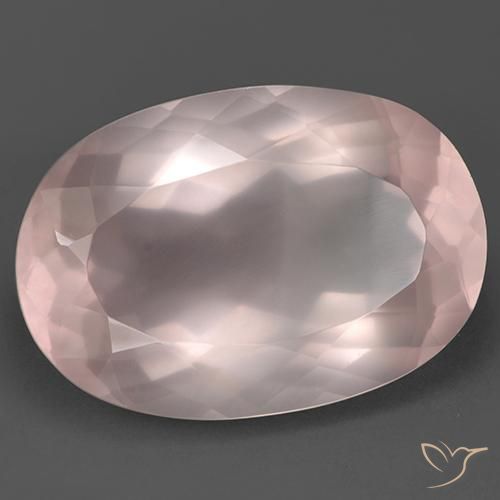 Quartzo Rosa Rosa coral claro Natural 108.15ct, oval, Transparente