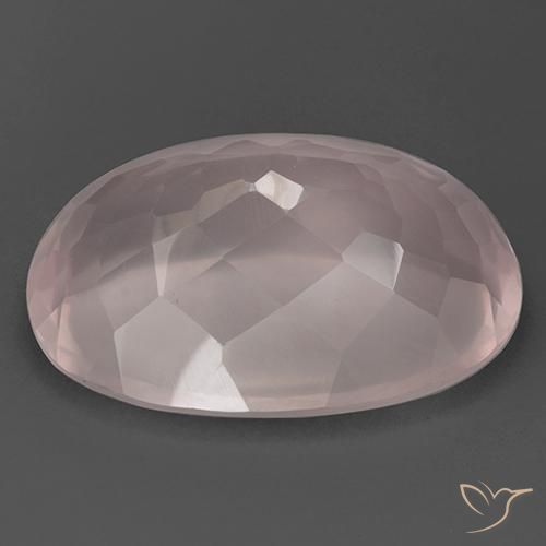 Quartzo Rosa Rosa coral claro Natural 108.15ct, oval, Transparente