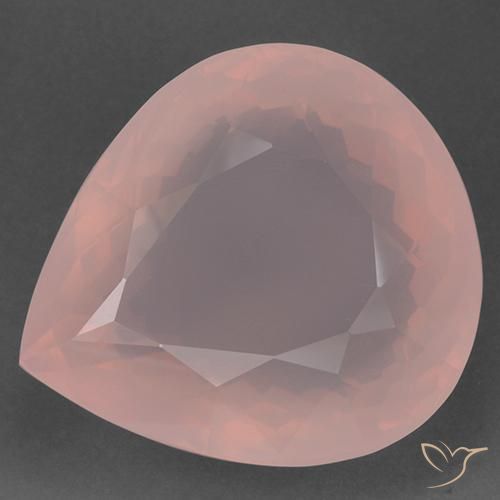 96.78ct Natural Rosa Flamingo Quartzo Rosa, Formato de pêra, Transparente