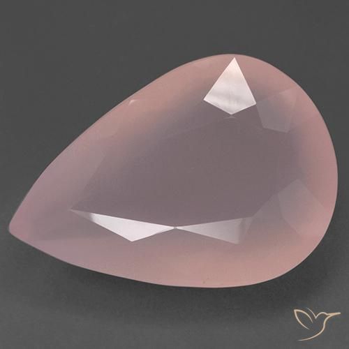 188.20ct Natural rosa médio Quartzo Rosa, Formato de pêra, Translúcido