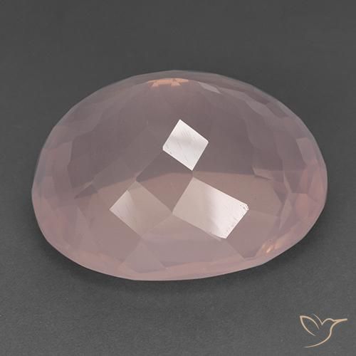 Quartzo Rosa rosa médio Natural 51.41ct, oval, Transparente