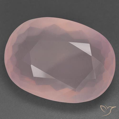 Quartzo Rosa rosa médio Natural 48.51ct, oval, Transparente