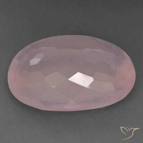 Quartzo Rosa rosa médio Natural 48.51ct, oval, Transparente