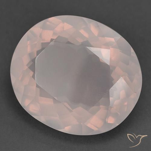 Quartzo Rosa Luz rosa Natural 25.35ct, oval, Transparente