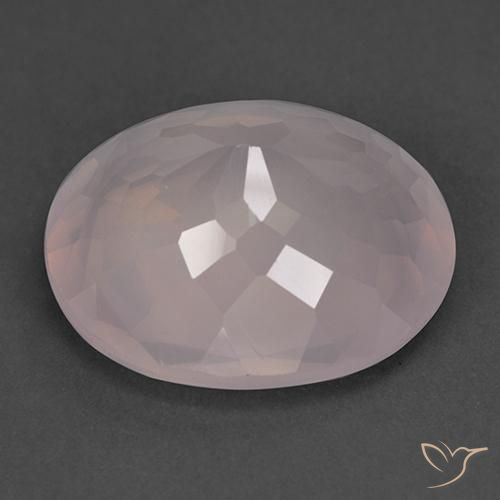Quartzo Rosa Luz rosa Natural 25.35ct, oval, Transparente