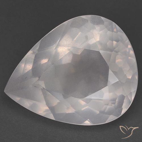 Quartzo Rosa Rosa Rosa bem claro Natural 26.48ct, Formato de pêra, Transparente