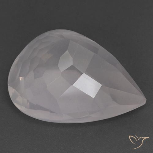 Quartzo Rosa Rosa Rosa bem claro Natural 26.48ct, Formato de pêra, Transparente