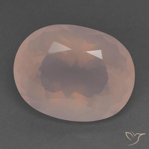 22.88ct Natural rosa médio Quartzo Rosa, oval, Transparente