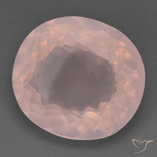 Quartzo Rosa Rosa coral claro Natural 44.89ct, oval, Transparente