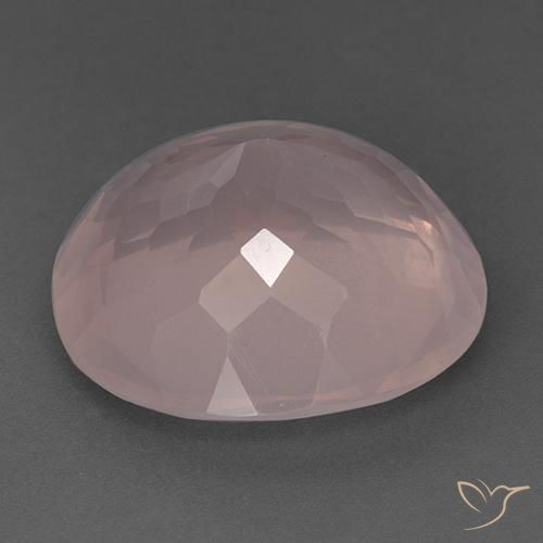 Quartzo Rosa Rosa coral claro Natural 44.89ct, oval, Transparente
