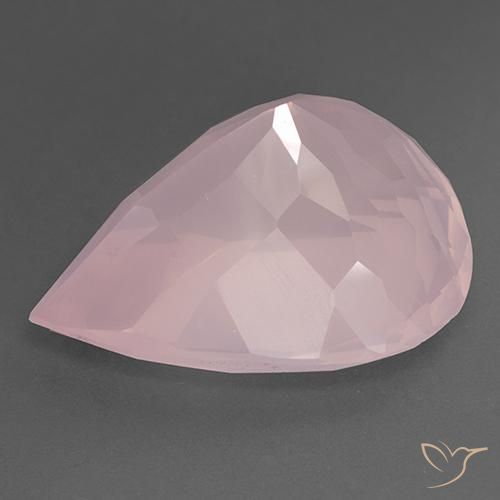 Quartzo Rosa Rosa Claro Rosa Natural 35.81ct, Formato de pêra, Transparente