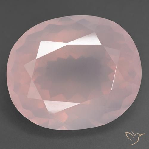 Quartzo Rosa Luz rosa Natural 46.16ct, oval, Transparente