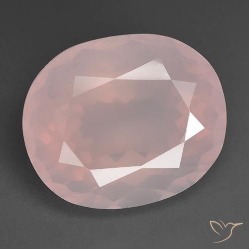 Quartzo Rosa Luz rosa Natural 35.66ct, oval, Transparente