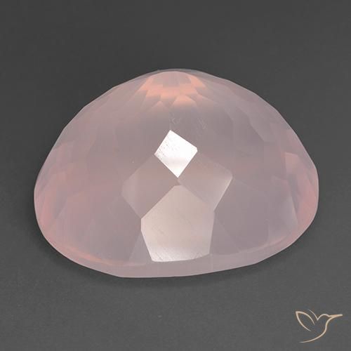 Quartzo Rosa Luz rosa Natural 35.66ct, oval, Transparente
