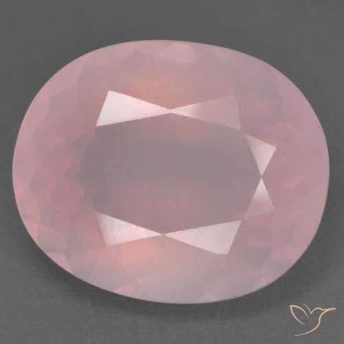 22.53ct Natural rosa médio Quartzo Rosa, oval, Transparente