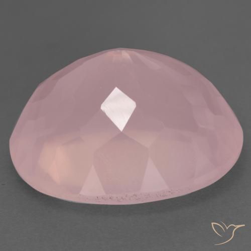 Quartzo Rosa rosa médio Natural 22.53ct, oval, Transparente