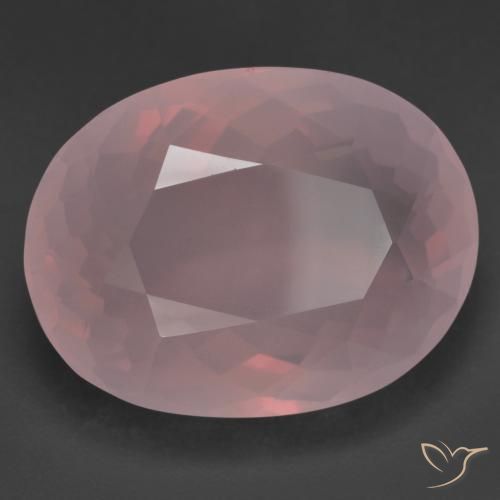 Quartzo Rosa rosa médio Natural 41.36ct, oval, Transparente