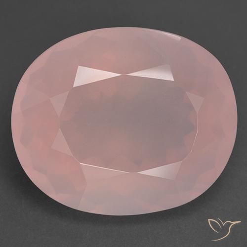 Quartzo Rosa rosa médio Natural 39.78ct, oval, Transparente