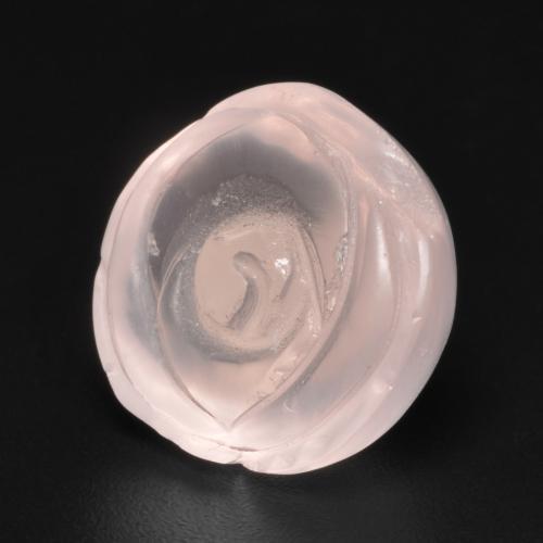 Quartzo rosa rosa natural 14,00ct, corte flor, translúcido