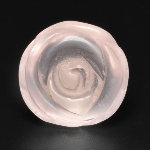 Quartzo rosa rosa natural 14,00ct, corte flor, translúcido