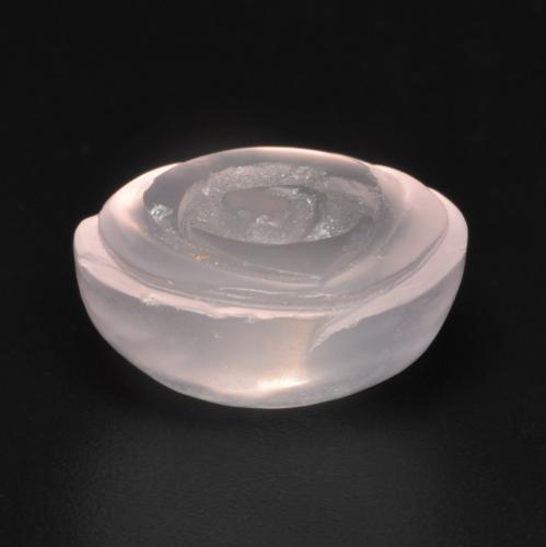 Quartzo rosa rosa natural 14,00ct, corte flor, translúcido