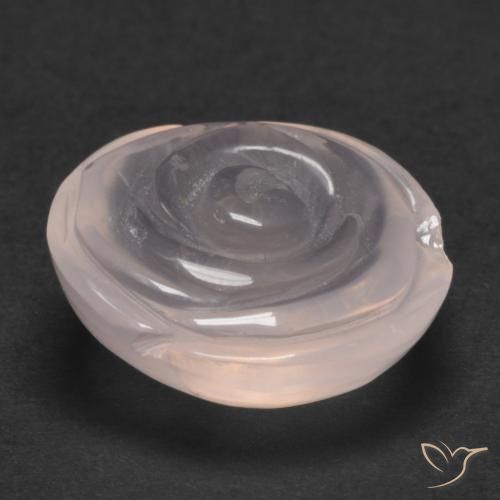 Quartzo Rosa Rosa Flamingo Natural 17.48ct, Flor cortada, Translúcido