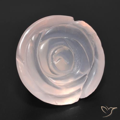 Quartzo Rosa Rosa Flamingo Natural 15.96ct, Flor cortada, Translúcido