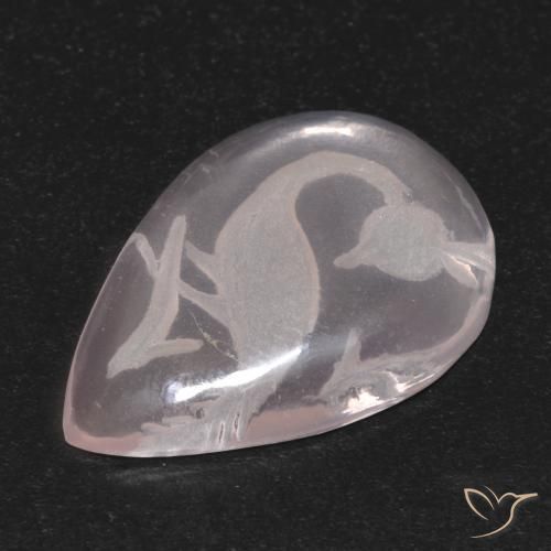 9.31ct Natural Rosa bem claro Quartzo Rosa, Formato de pêra, Transparente
