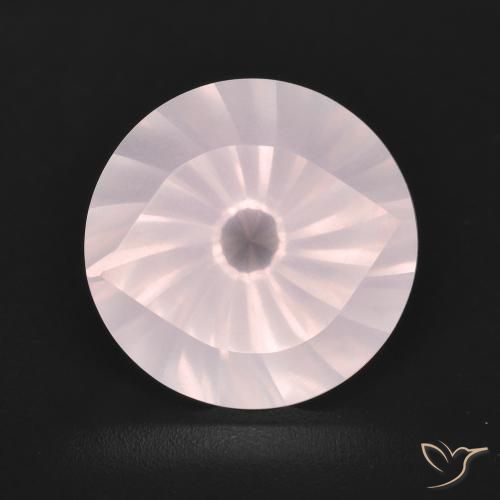 5.59ct Natural Luz rosa Quartzo Rosa, Redondo, Transparente