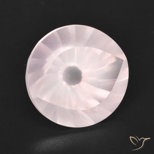 Quartzo Rosa Rosa Claro Rosa Natural 6.06ct, Redondo, Transparente
