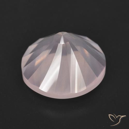 Quartzo Rosa Rosa Claro Rosa Natural 6.06ct, Redondo, Transparente