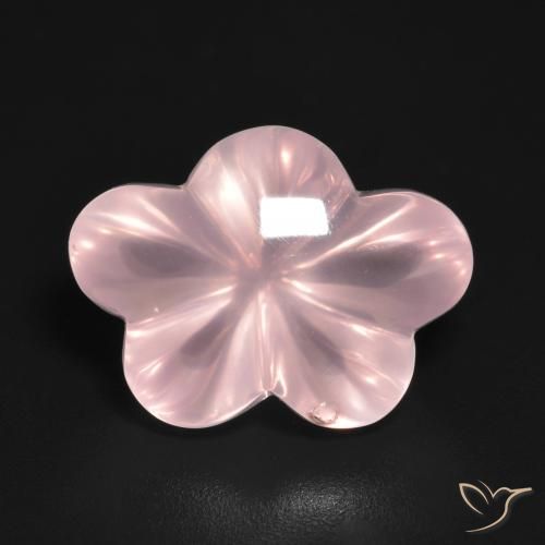 9.56ct Natural rosa médio Quartzo Rosa, Flor cortada, Transparente