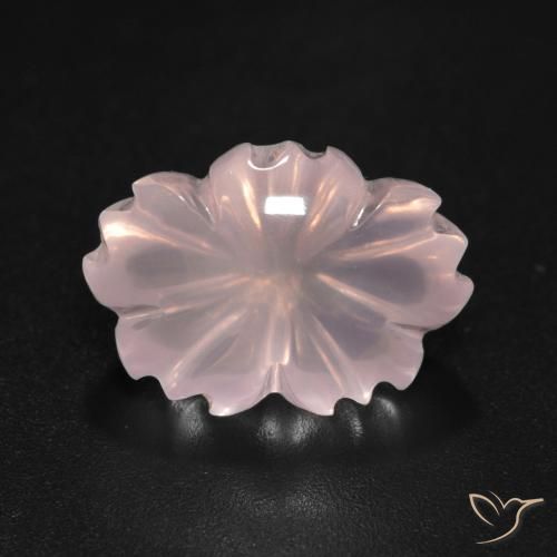 6.60ct Natural Rosa coral claro Quartzo Rosa, Flor cortada, Transparente