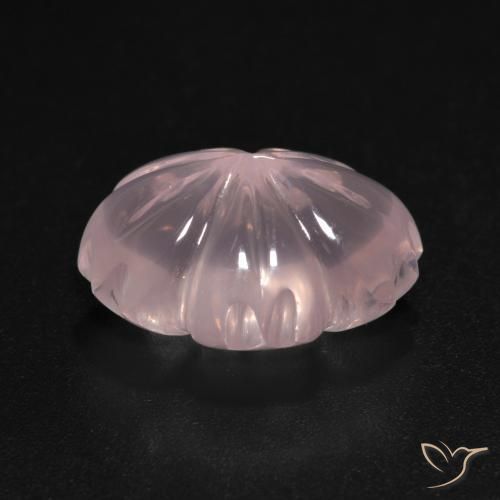 Quartzo Rosa Rosa coral claro Natural 6.60ct, Flor cortada, Transparente