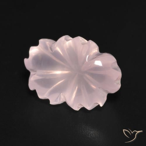 6.60ct Natural Luz rosa Quartzo Rosa, Flor cortada, Transparente