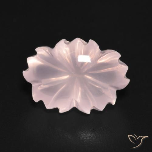 Quartzo Rosa Luz rosa Natural 6.60ct, Flor cortada, Transparente
