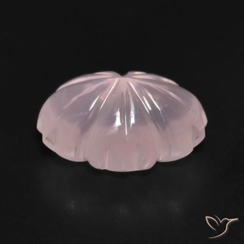 Quartzo Rosa Luz rosa Natural 6.60ct, Flor cortada, Transparente
