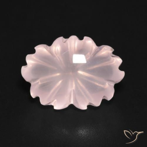 6.71ct Natural Luz rosa Quartzo Rosa, Flor cortada, Transparente