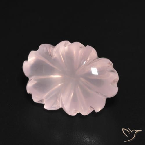 Quartzo Rosa Luz rosa Natural 6.71ct, Flor cortada, Transparente