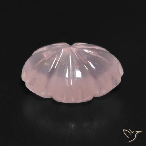 Quartzo Rosa Luz rosa Natural 6.71ct, Flor cortada, Transparente