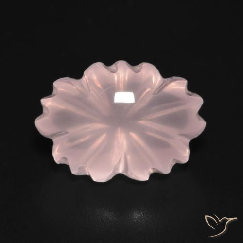 6.32ct Natural Luz rosa Quartzo Rosa, Flor cortada, Transparente