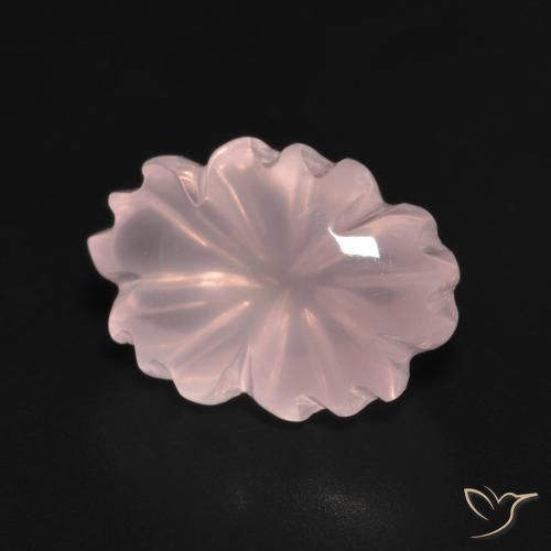 Quartzo Rosa Luz rosa Natural 6.32ct, Flor cortada, Transparente