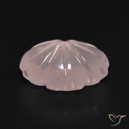 Quartzo Rosa Luz rosa Natural 6.32ct, Flor cortada, Transparente