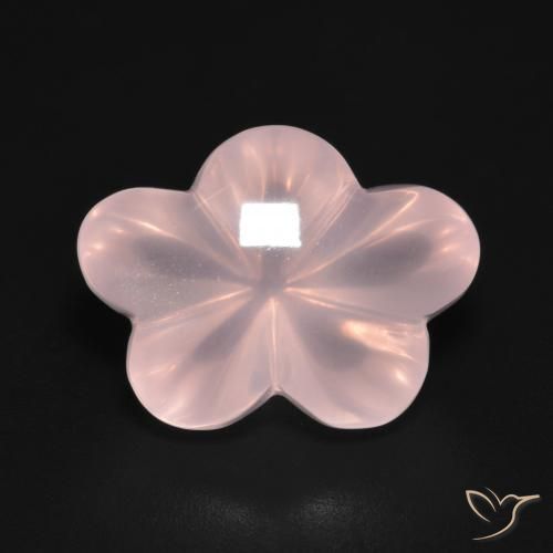 9.48ct Natural Rosa Médio Claro Quartzo Rosa, Flor cortada, Transparente