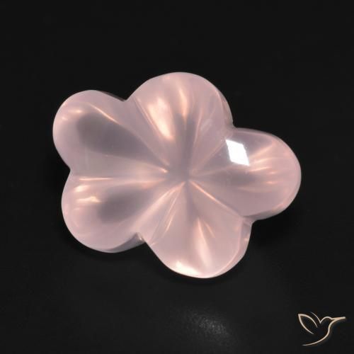 Quartzo Rosa Rosa Médio Claro Natural 9.48ct, Flor cortada, Transparente
