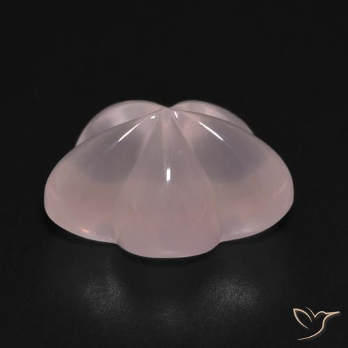 Quartzo Rosa Rosa Médio Claro Natural 9.48ct, Flor cortada, Transparente