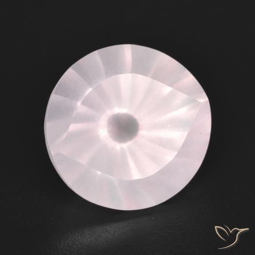Quartzo Rosa Rosa bem claro Natural 5.64ct, Redondo, Transparente
