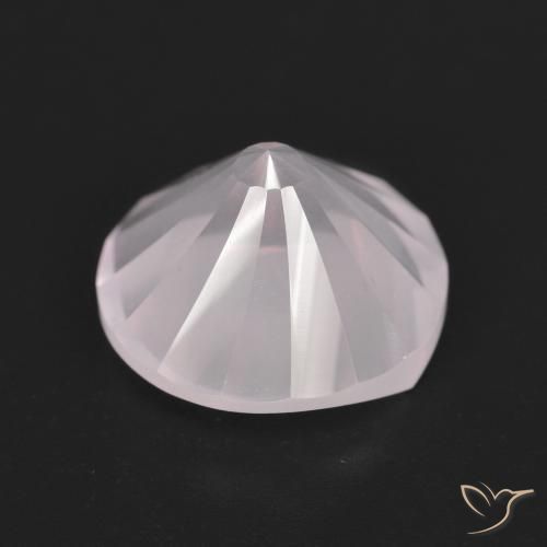 Quartzo Rosa Rosa bem claro Natural 5.64ct, Redondo, Transparente