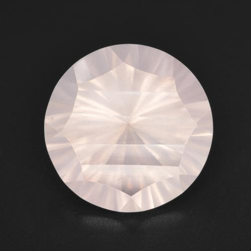 Quartzo rosa rosa natural 5,14ct, corte redondo, transparente